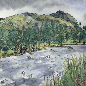 Rydal water and Loughrigg fell, original artwork