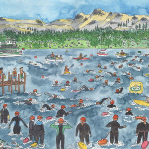Great North Swim Illustration