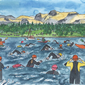 Great North Swim Illustration
